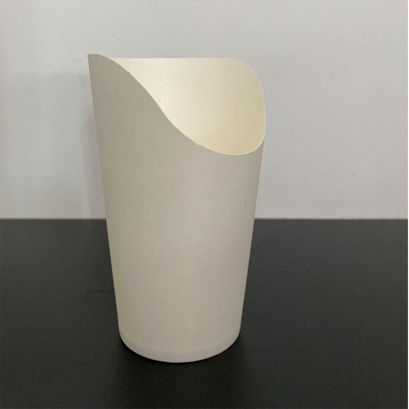 16oz white  fries scoop cup