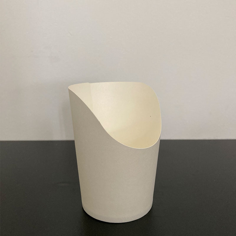 8oz white  fries scoop cup